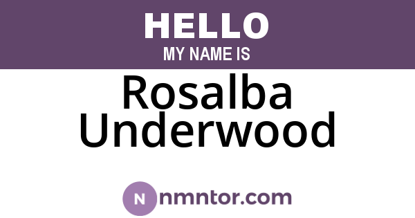Rosalba Underwood