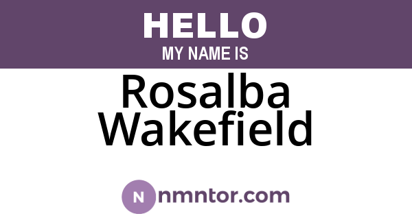 Rosalba Wakefield