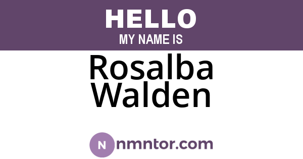 Rosalba Walden