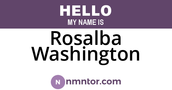 Rosalba Washington