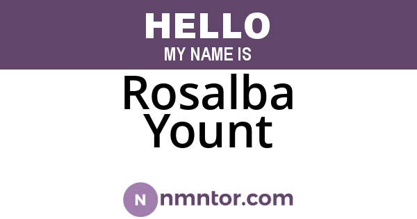 Rosalba Yount