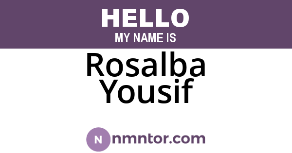 Rosalba Yousif