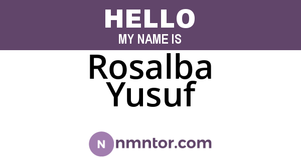 Rosalba Yusuf