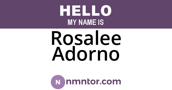 Rosalee Adorno