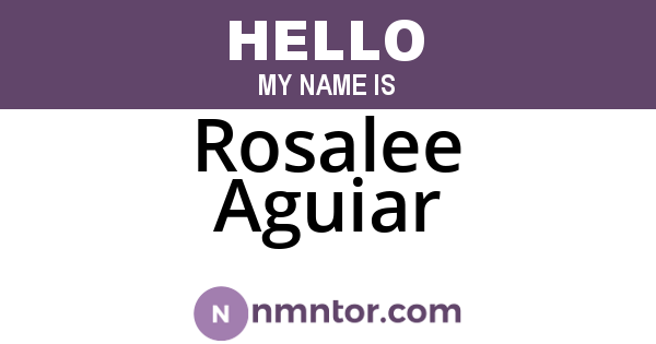 Rosalee Aguiar