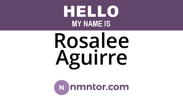 Rosalee Aguirre