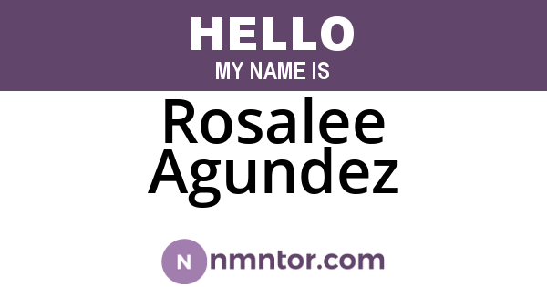 Rosalee Agundez