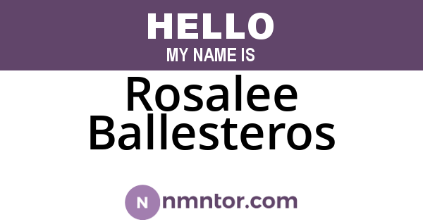 Rosalee Ballesteros