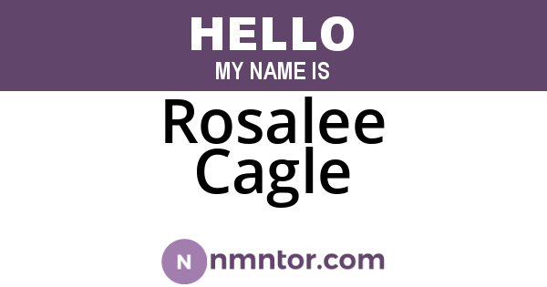 Rosalee Cagle