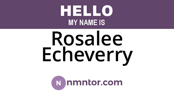 Rosalee Echeverry