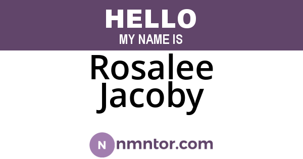 Rosalee Jacoby