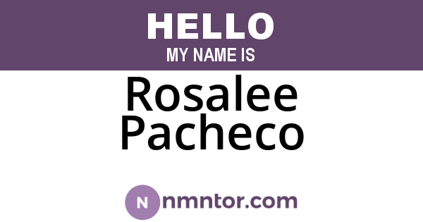 Rosalee Pacheco