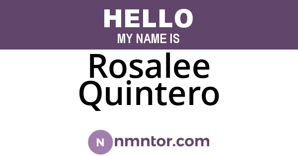 Rosalee Quintero