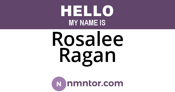 Rosalee Ragan