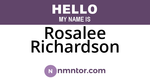 Rosalee Richardson