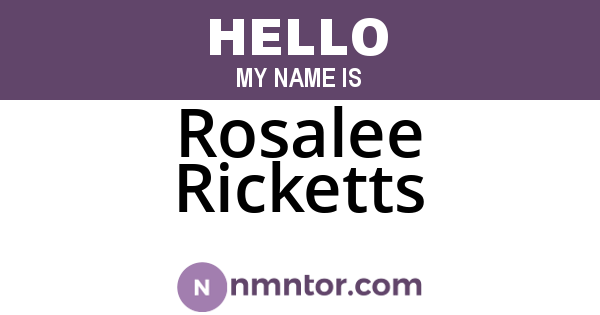 Rosalee Ricketts
