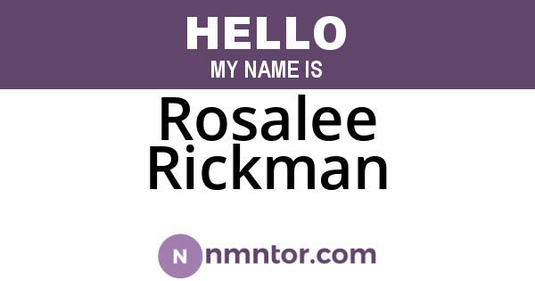 Rosalee Rickman