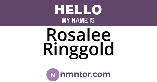 Rosalee Ringgold