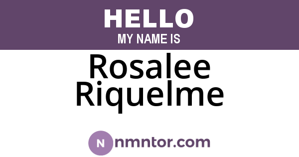 Rosalee Riquelme