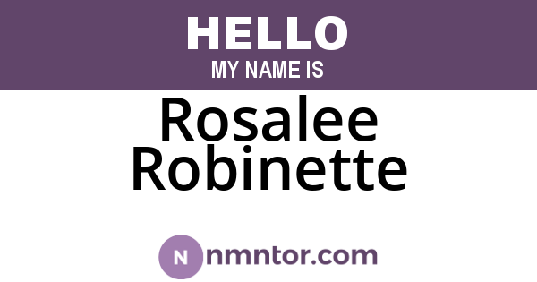 Rosalee Robinette