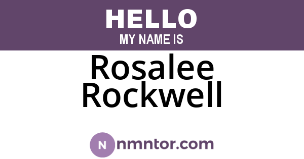 Rosalee Rockwell