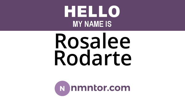 Rosalee Rodarte
