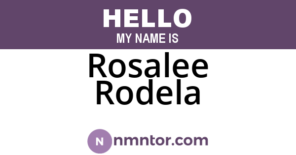 Rosalee Rodela