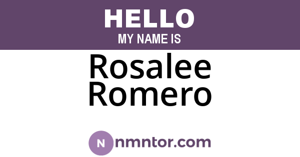 Rosalee Romero