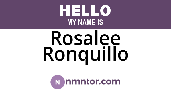 Rosalee Ronquillo