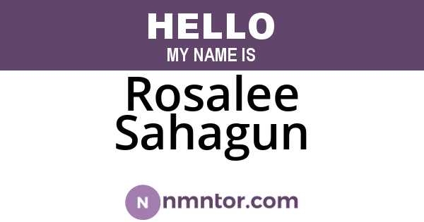 Rosalee Sahagun