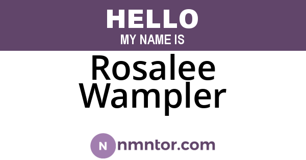 Rosalee Wampler