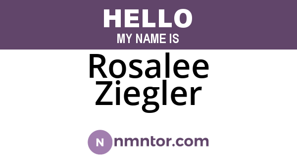 Rosalee Ziegler