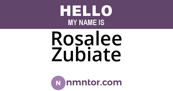Rosalee Zubiate