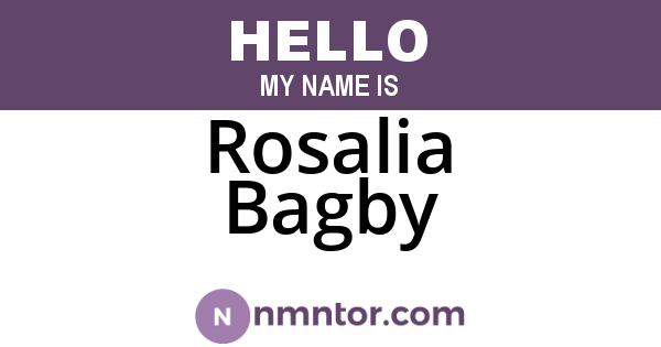 Rosalia Bagby