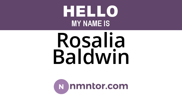Rosalia Baldwin