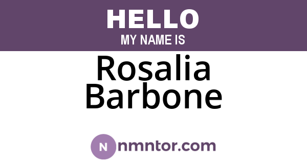 Rosalia Barbone