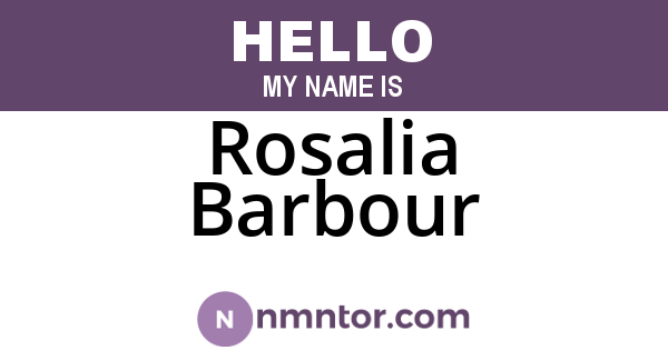 Rosalia Barbour