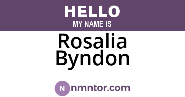 Rosalia Byndon