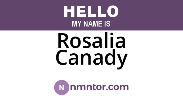 Rosalia Canady