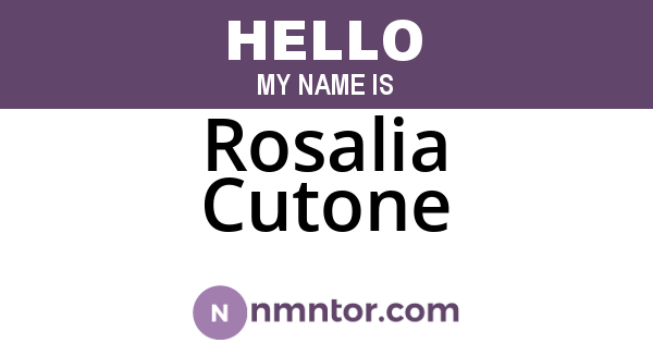 Rosalia Cutone