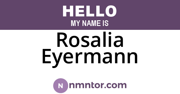 Rosalia Eyermann
