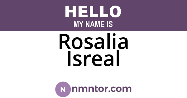 Rosalia Isreal