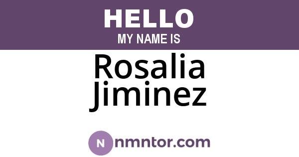 Rosalia Jiminez