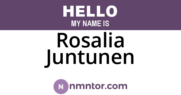 Rosalia Juntunen