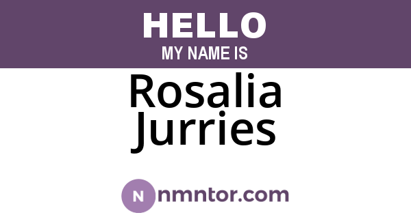 Rosalia Jurries