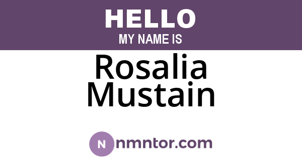 Rosalia Mustain