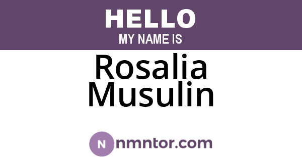 Rosalia Musulin