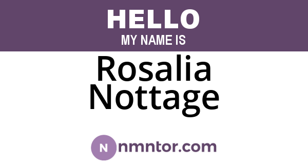 Rosalia Nottage