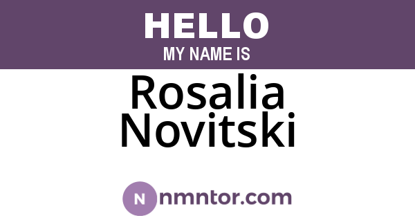 Rosalia Novitski