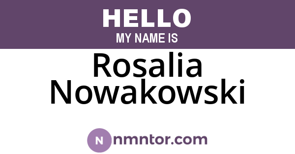 Rosalia Nowakowski